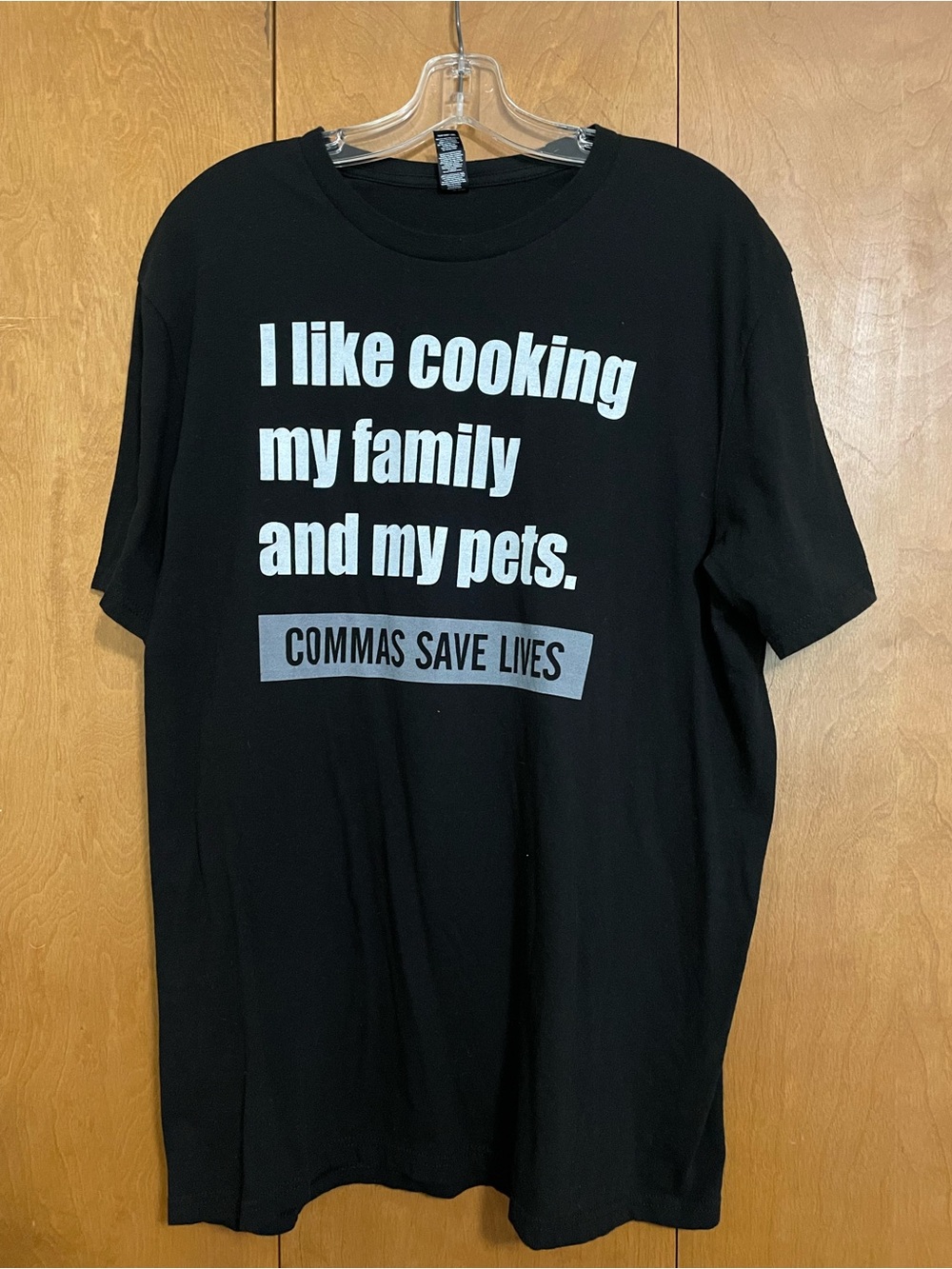 Black 'Commas Save Lives' T-Shirt